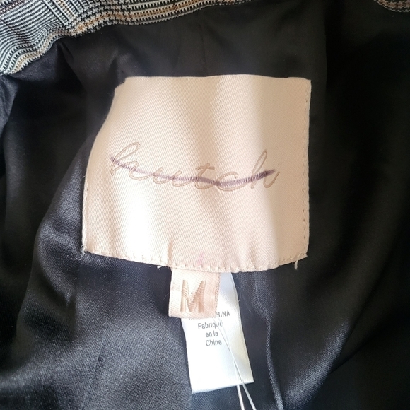 New Anthropologie Hutch Classic Longline Double Breasted Plaid Maize Blazer Sz M - Picture 16 of 17